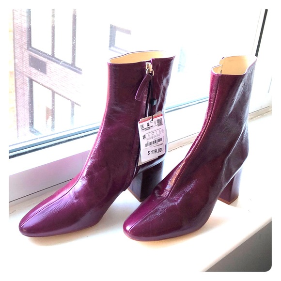 zara purple boots